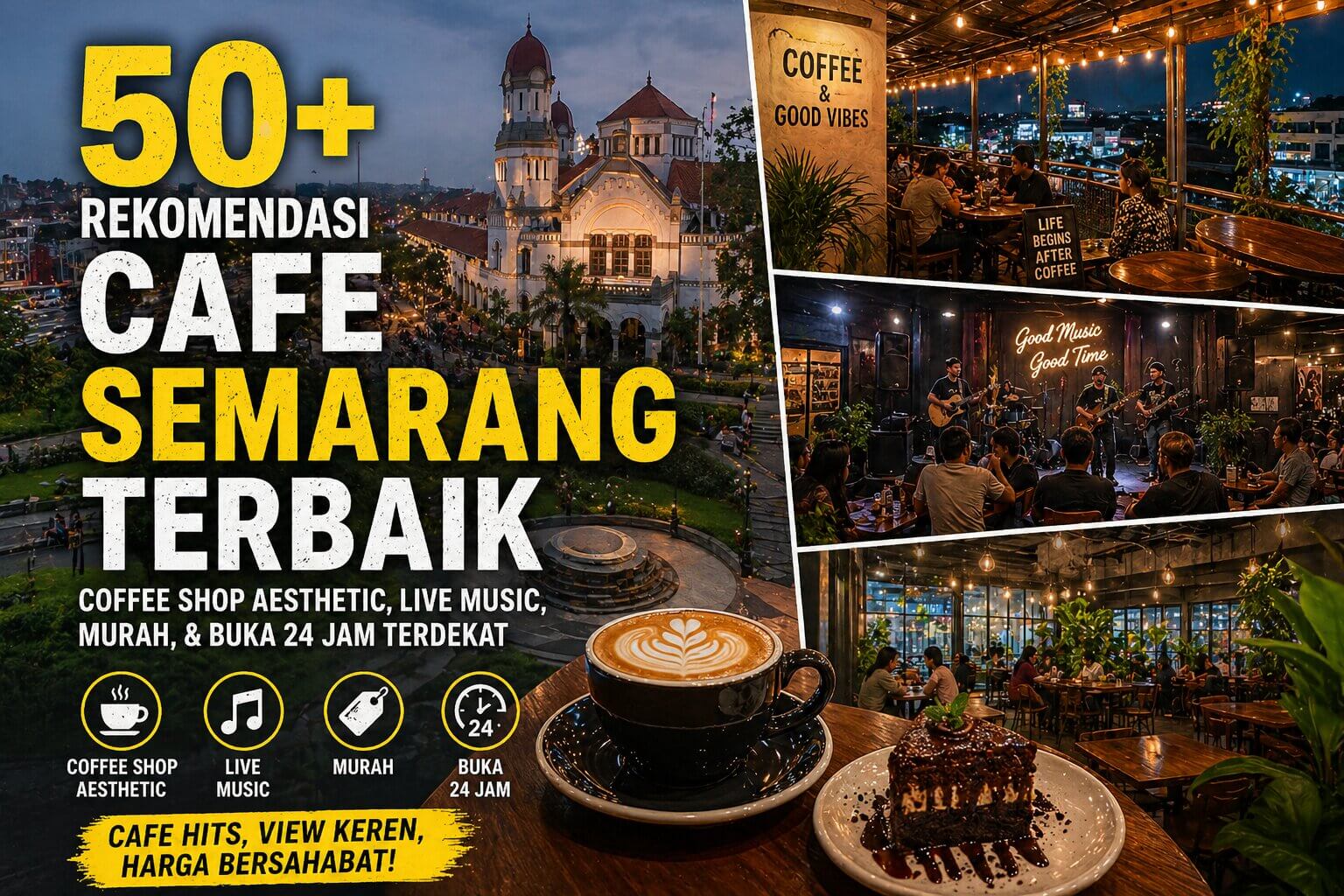 50+ Rekomendasi Cafe Semarang Terbaik Coffee Shop Aesthetic, Live Music, Murah, & Buka 24 Jam Terdekat